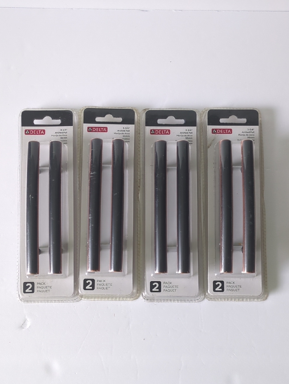 Delta 3-3/4" Arched Pull Cabinet Handles 2 Pack Lot Of 4
